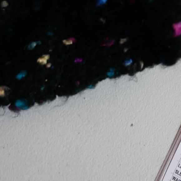 Maeve Anthropologie Sweater Womens XS Black Confetti Chunky Bell Sleeve Oversize - Picture 10 of 13